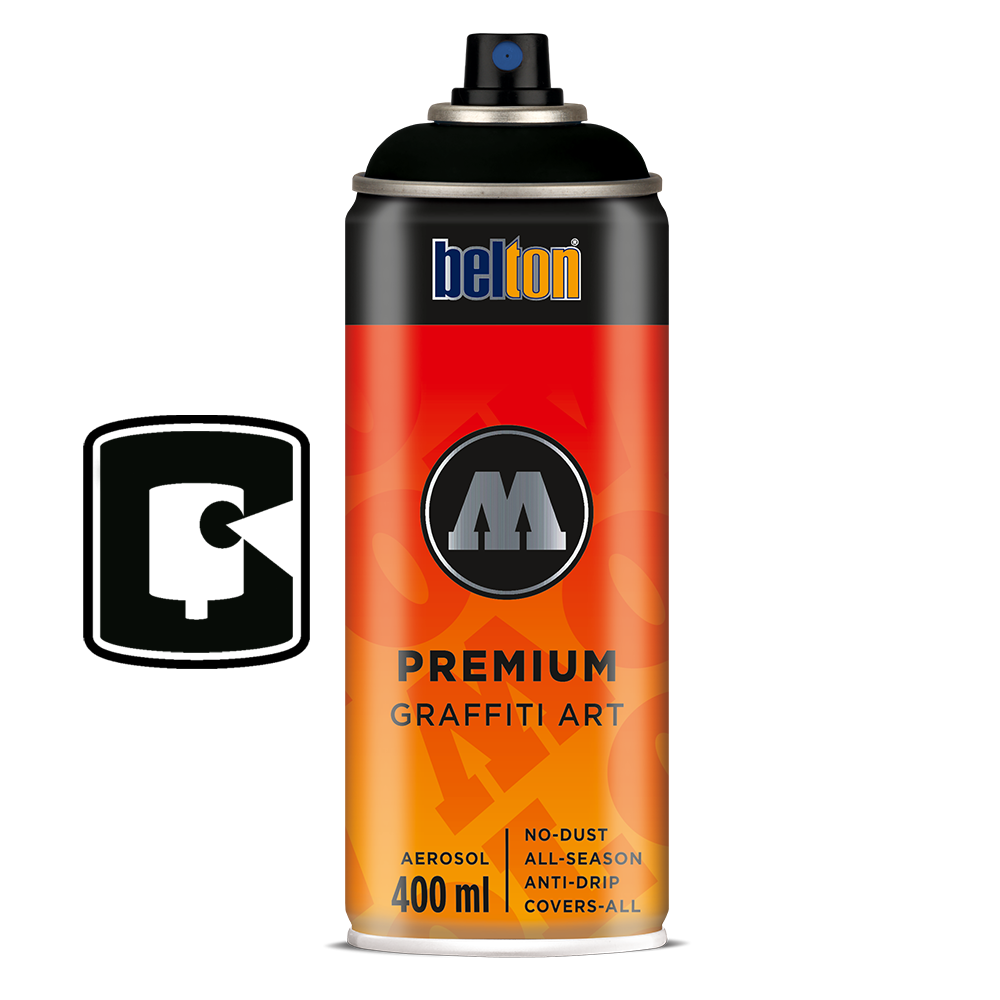 Deep Black 400ML Molotow Premium Belton Spray Paint