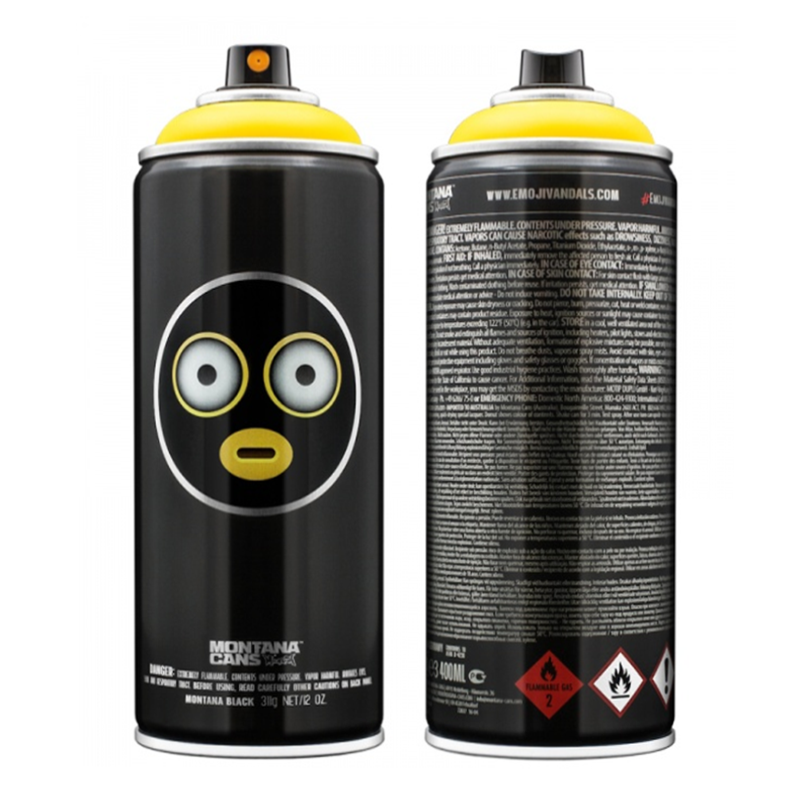 Emoji Vandal Montana Black Collectors Kicking Yellow Spray Paint