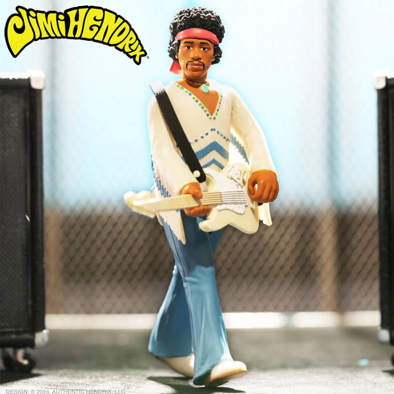 Jimi Hendrix (Festival) W3 ReAction Figure - Jimi Hendrix by Super7