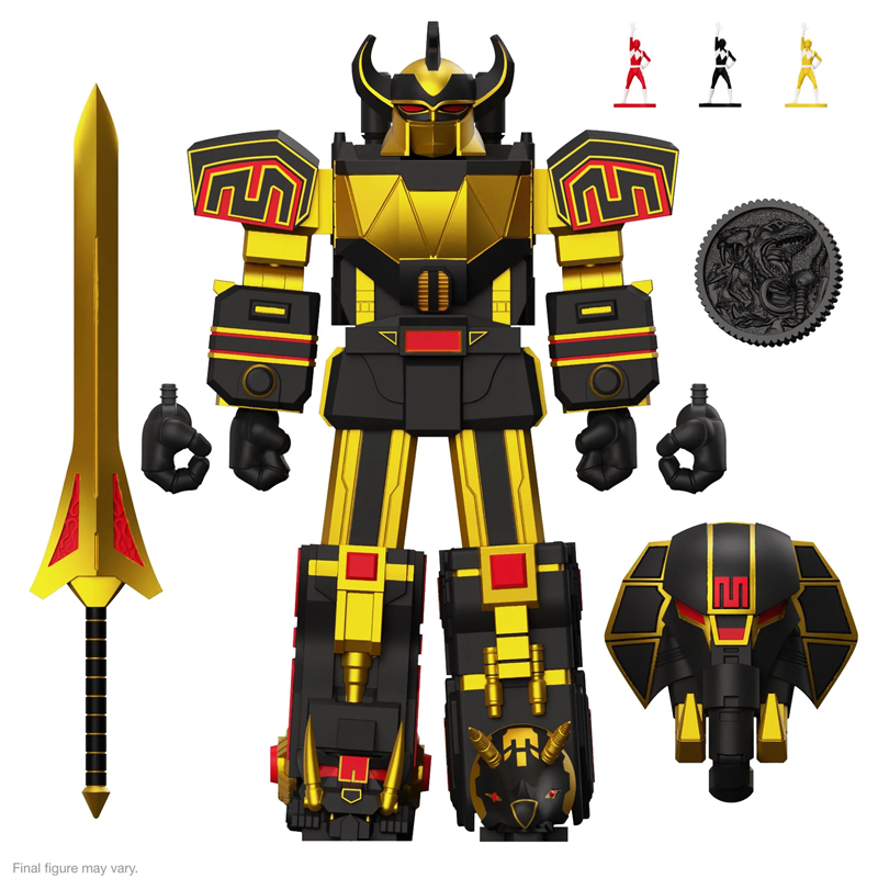 Megazord (Black & Gold) - Mighty Morphin Power Rangers - ULTIMATES! Figure by Super7