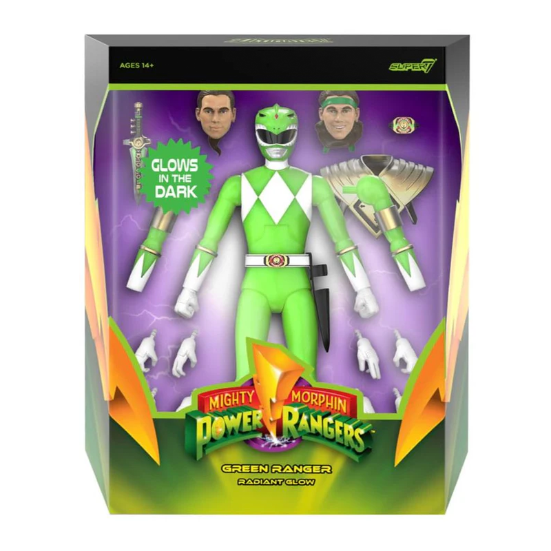 Green Ranger (Radiant Glow) - Mighty Morphin Power Rangers - ULTIMATES! Figure by Super7