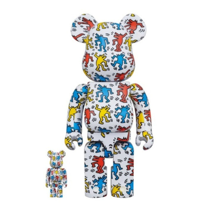 Keith Haring #9 100% + 400% Bearbrick by Medicom Toy