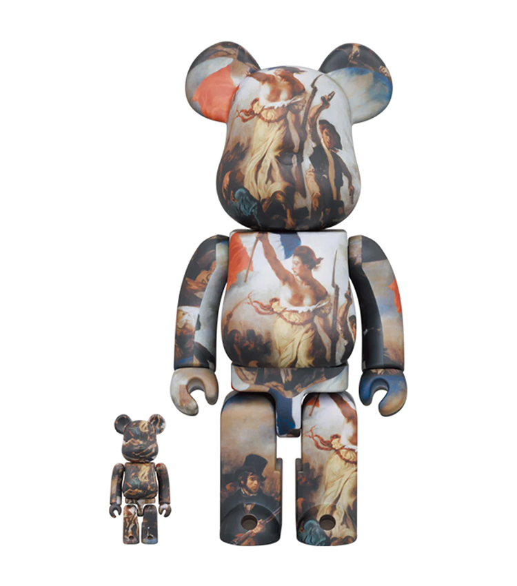 Eugene Delacroix Liberty Leading People 100% & 400% Bearbrick Set by  Medicom Toy