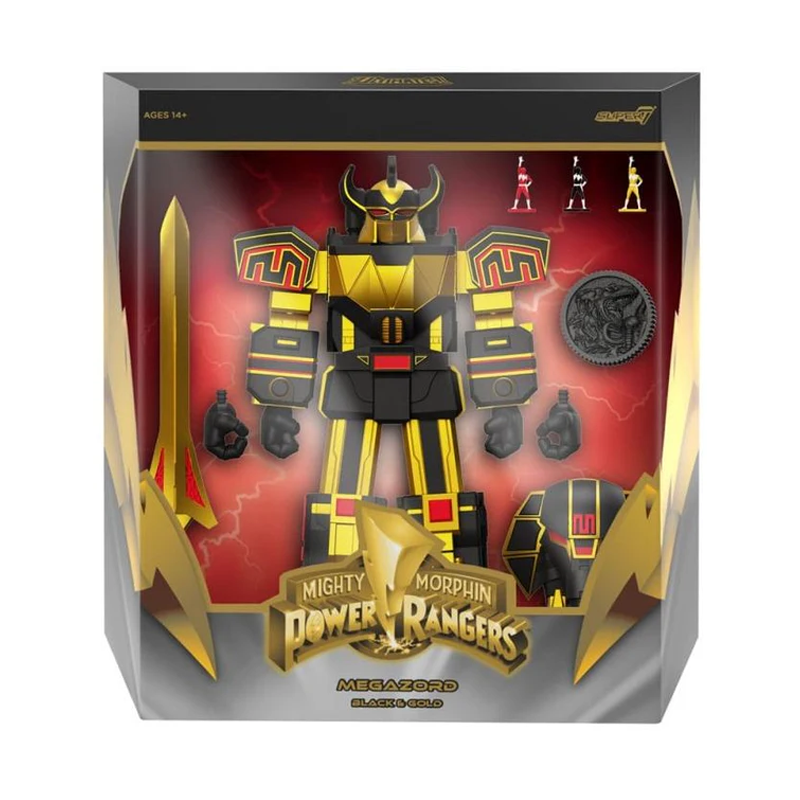 Megazord (Black & Gold) - Mighty Morphin Power Rangers - ULTIMATES! Figure by Super7