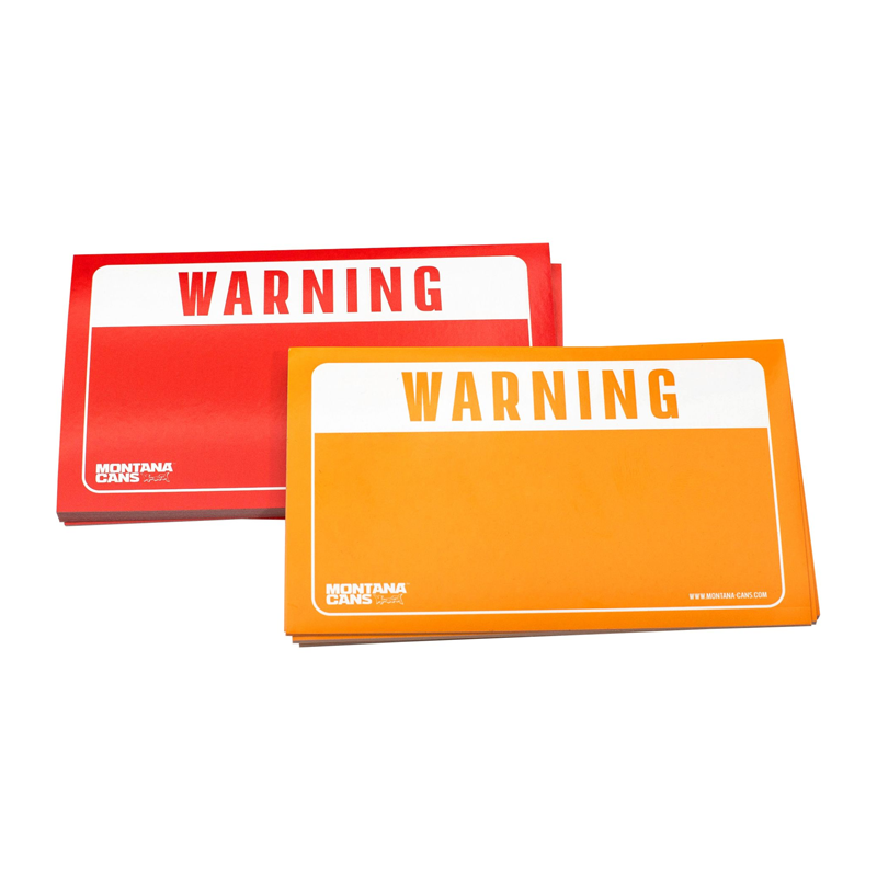 Montana Warning Sticker Pack - Red and Yellow