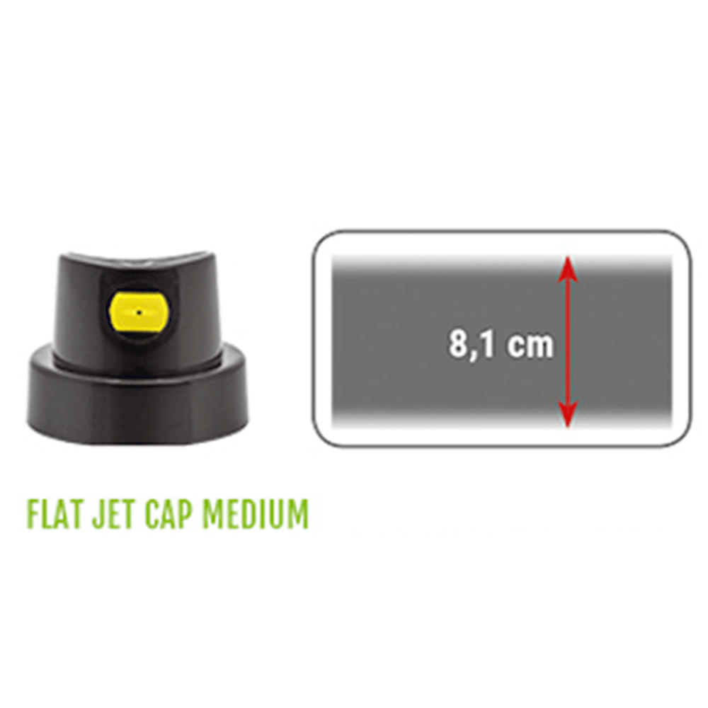 Montana Spray Caps, Flatjet Medium Black/ Yellow Cap - MICA Store