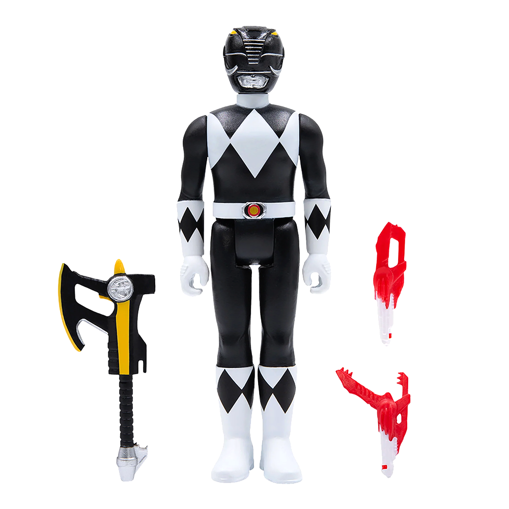 Black Ranger - Mighty Morphin' Power Rangers Reaction Figure by Super7