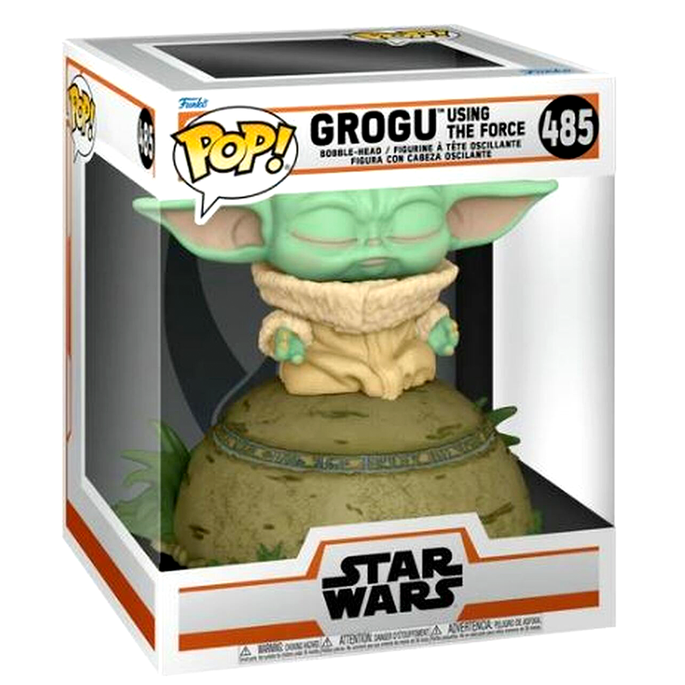 Grogu using the force - star Wars Funko Pop #485 with lights and