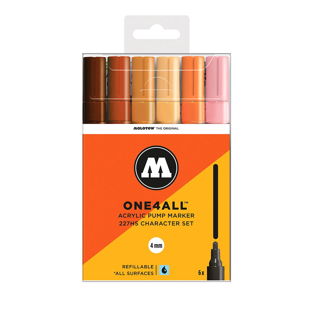 Molotow One4All 227hs Character Color - 6 Markers Set - TorontoCollective