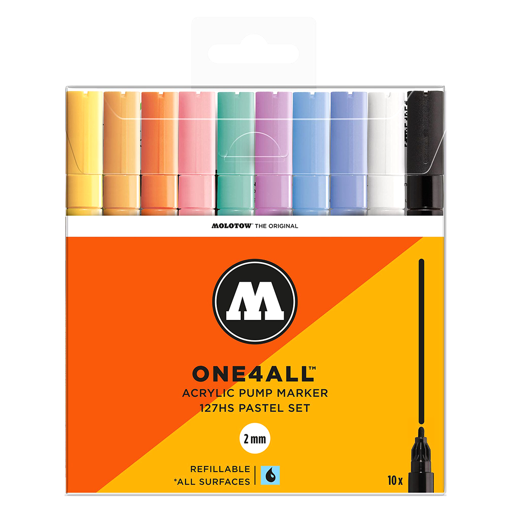 Molotow One4All 127hs Pastel Color - 10 Markers Set - TorontoCollective