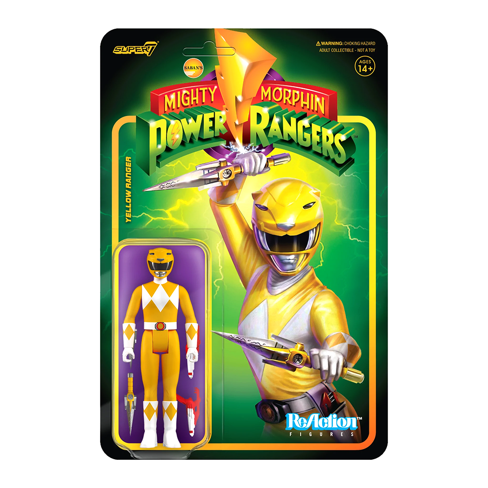 Yellow Ranger - Mighty Morphin' Power Rangers Reaction Figure by Super7